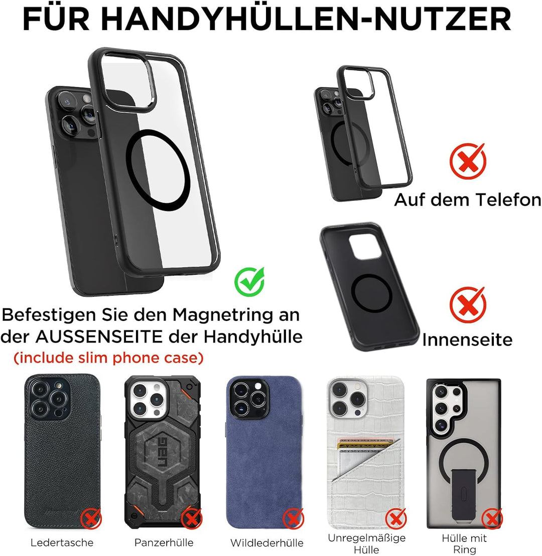 Vakuum Magnetischer Handyhalterung Auto für Magsafe Autohalterung, 2025 Upgraded Vmag-S1 Handyhalter