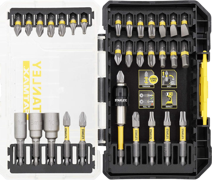 Stanley FatMax 32-tlg. Torsion Schrauberbit-Set STA88557 (umfangreiches Set mit allen gängigen Bitty