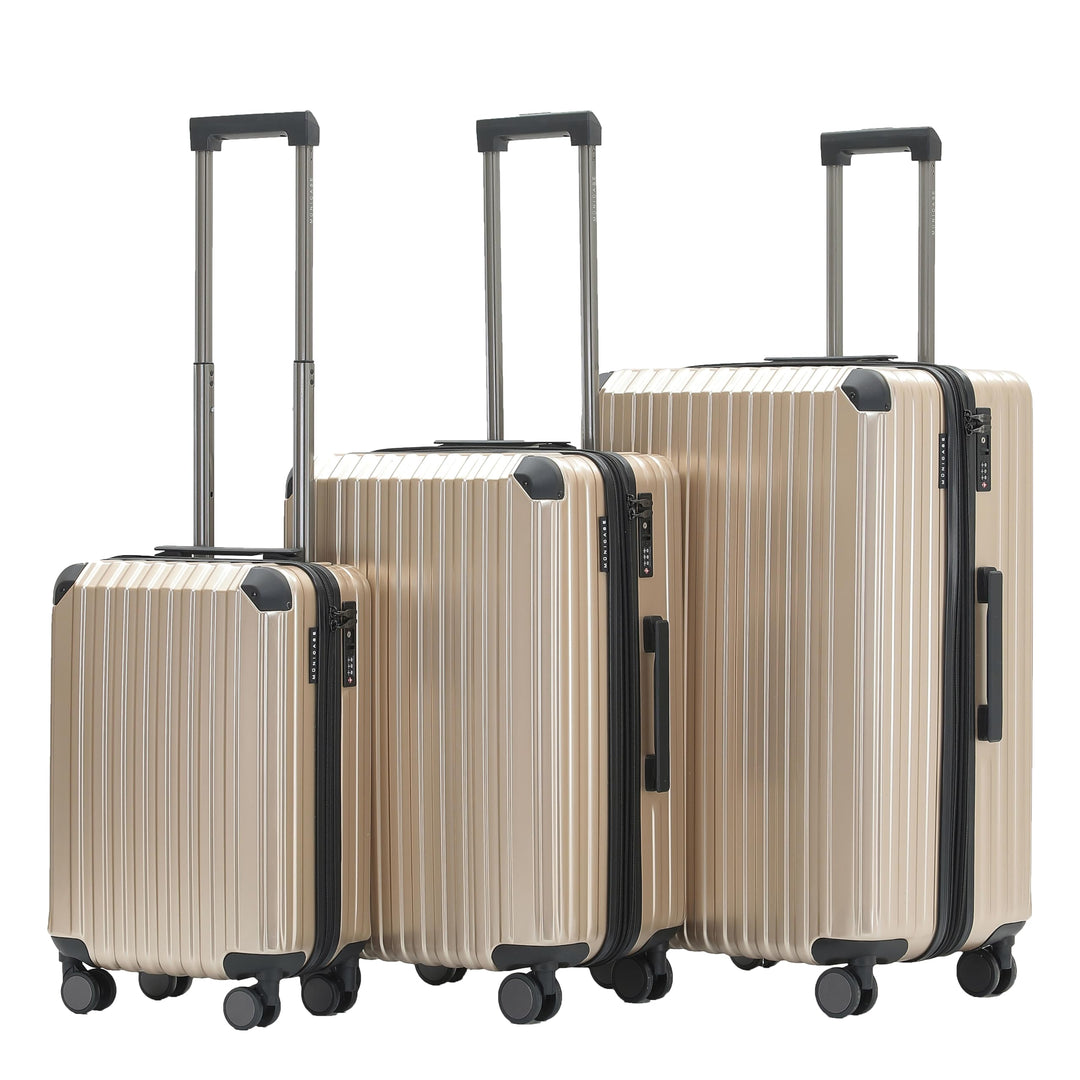 Münicase M816 TSA-Schloss, Dehnungsfuge, Teleskopgriff, Reisekoffer mit 4 Rollen, Hartschale, Grosse