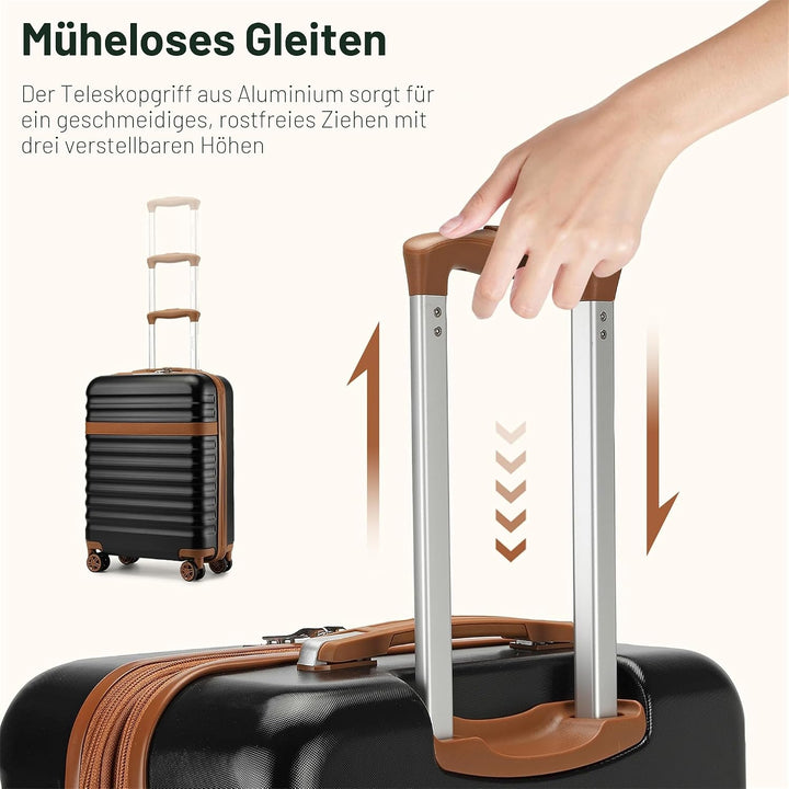 KONO Koffer Trolley Extra Gross Hartschalenkoffer aus ABS+PC leicht, grosser Reisekoffer 149L Volume