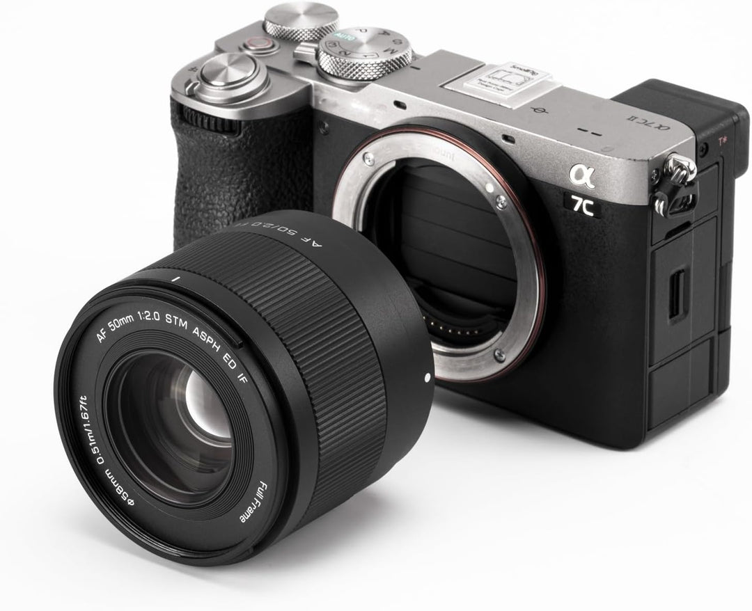 VILTROX 50mm F2.0 FE-Mount Vollformat Festbrennweite mit grosser Blende und STM Autofokus für Sony E