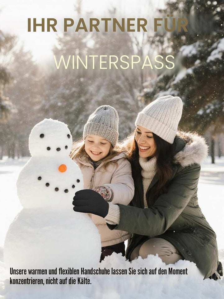 Winterhandschuhe für Damen Herren Touchscreen Thermohandschuhe mit Warme Fleecefutter für Kaltes Wet