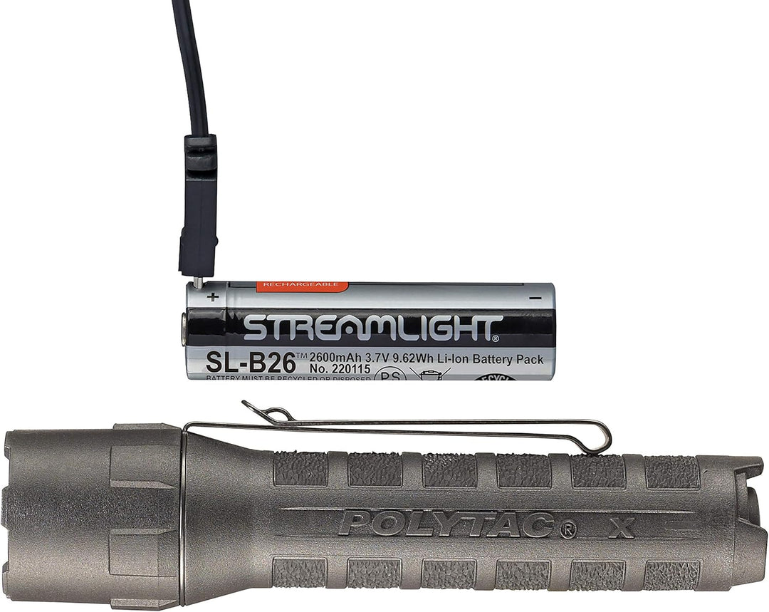 Streamlight PolyTac X USB - inkl. 18650 Akku - Box - Schwarz
