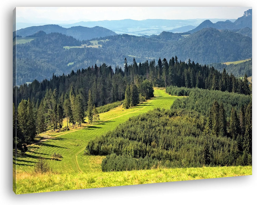 deyoli Atemberaubende Berglandschaft Format: 80x60 als Leinwandbild, Motiv fertig gerahmt auf Echtho