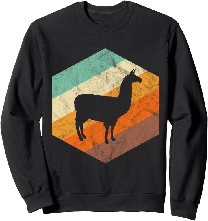 Retro Llama Vintage Alpaka Sweatshirt