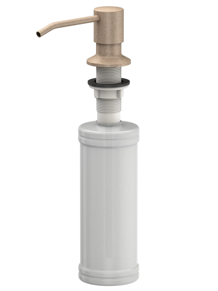 QUADRON Seifenspender Beige Metall 350ml Spülmittelspender, Nachfüllbarer Soap Dispenser, Spender Ge