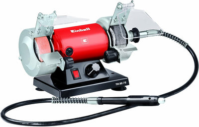 Einhell Doppelschleifer TH-XG 75 Kit (120 W, max. 9900 min-1, Ø75 x ø10 x 20 mm Schleifscheiben, Kör