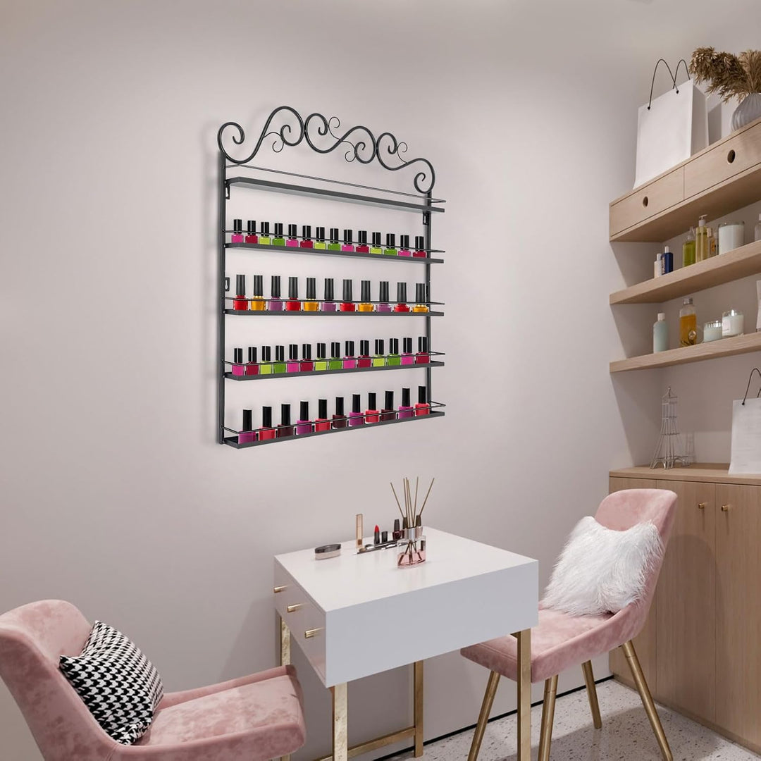 5-Tier Nagellack Regal Ständer, Nagellackregal Wand Organizer Halter Metallregal Regale, für Parfüm,