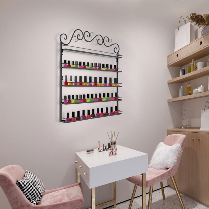 5-Tier Nagellack Regal Ständer, Nagellackregal Wand Organizer Halter Metallregal Regale, für Parfüm,