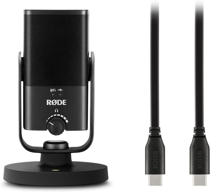 RØDE NT-USB Mini-Kondensator-USB-Mikrofon in Studioqualität + SC17 USB-C-auf-USB-C-Kabel (1,5 m - An