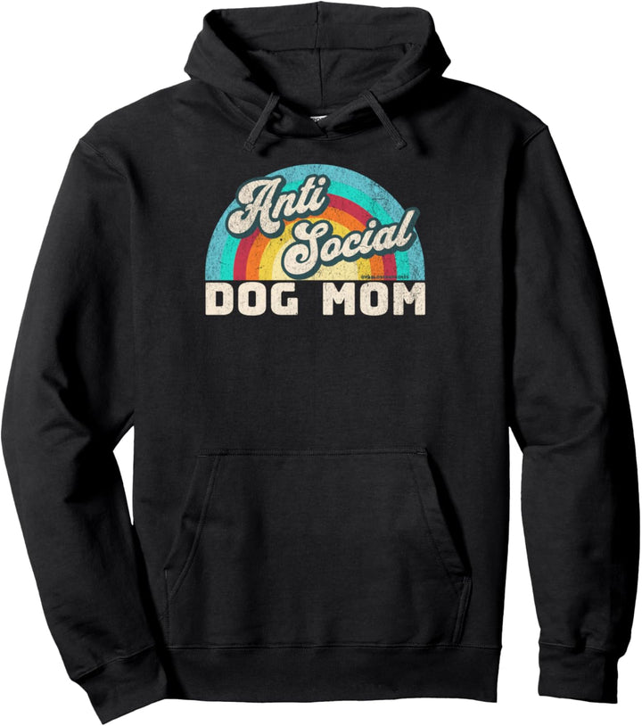 Funny Anti-Social Dog Mom, Dog Mama Club Pullover Hoodie