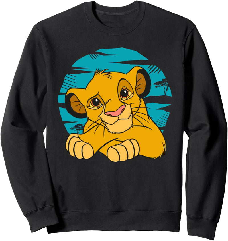 Disney The Lion King Young Simba Resting Blue 90s Sweatshirt