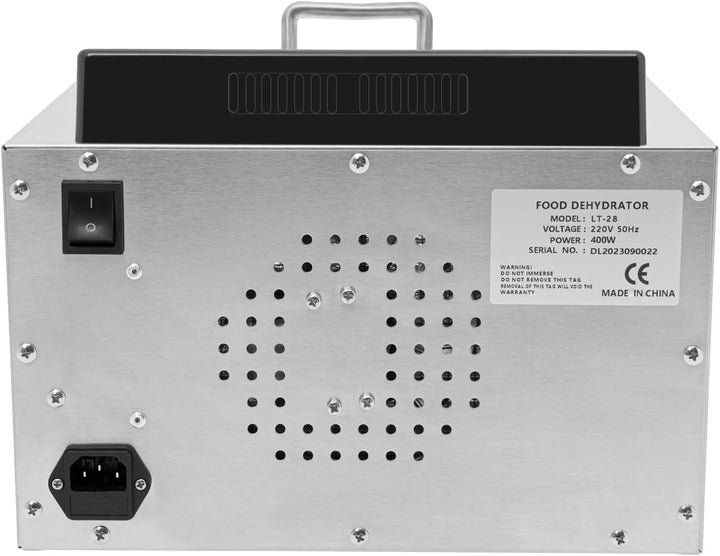 Dörrautomat, 400W Dörrgerät für Obst und Gemüse mit LED-Anzeige, 24 Std. Zeitschaltuhr, 6 Essenstabl
