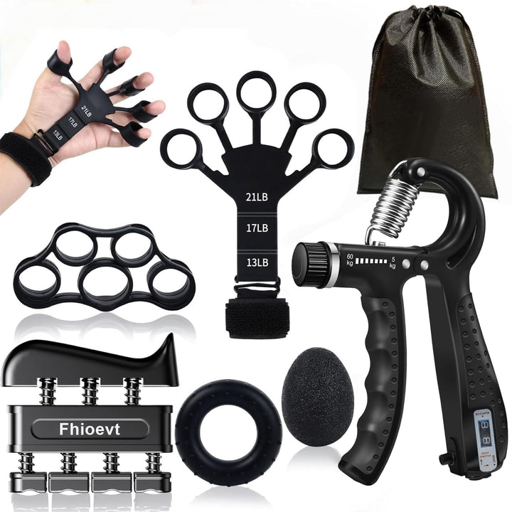 Handtrainer Fingertrainer, (6 Pcs) Verstellbarer Unterarmtrainer Griffkraft Trainer Krafttraining Gr