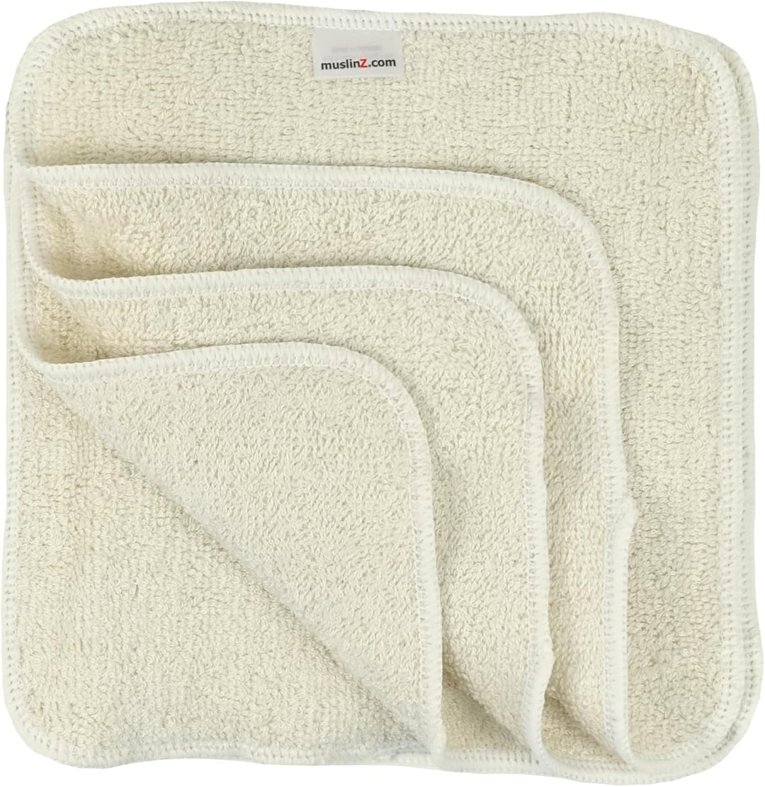 Wischtücher aus Bambus und Baumwolle von Muslinz, 12 Stück, Frotteetücher, 20 x 20 cm, Waschlappen,