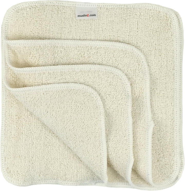 Wischtücher aus Bambus und Baumwolle von Muslinz, 12 Stück, Frotteetücher, 20 x 20 cm, Waschlappen,