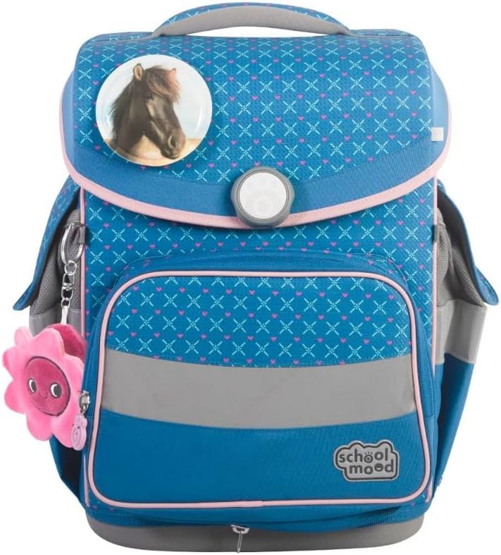 SCHOOL-MOOD Timeless Pro Schulranzenset 7-teilig 23,5L Stauraum, ergonomisches Easy Fit System für 1