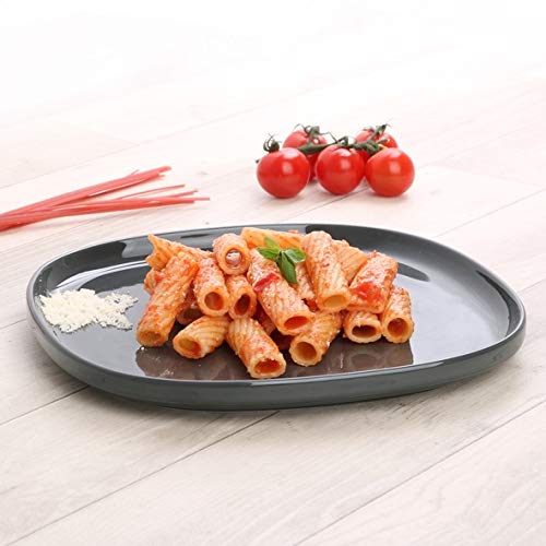Holst Porzellan BSK 322 High Alumina mittlerer Speiseteller 24 cm grau, Set 3, bis zu 400% resistent