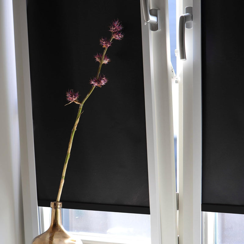 Sol Royal Kassettenrollo mit Führungsschiene SolReflect K24 60x175 cm Schwarz - Blackout Thermorollo