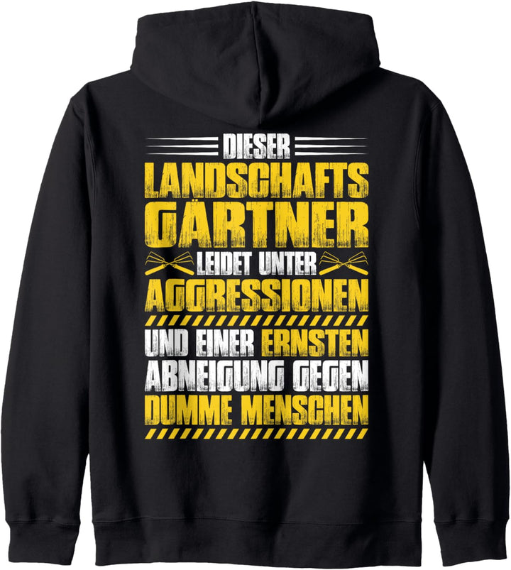 Aggressionen Landschaftsgärtner Kapuzenjacke