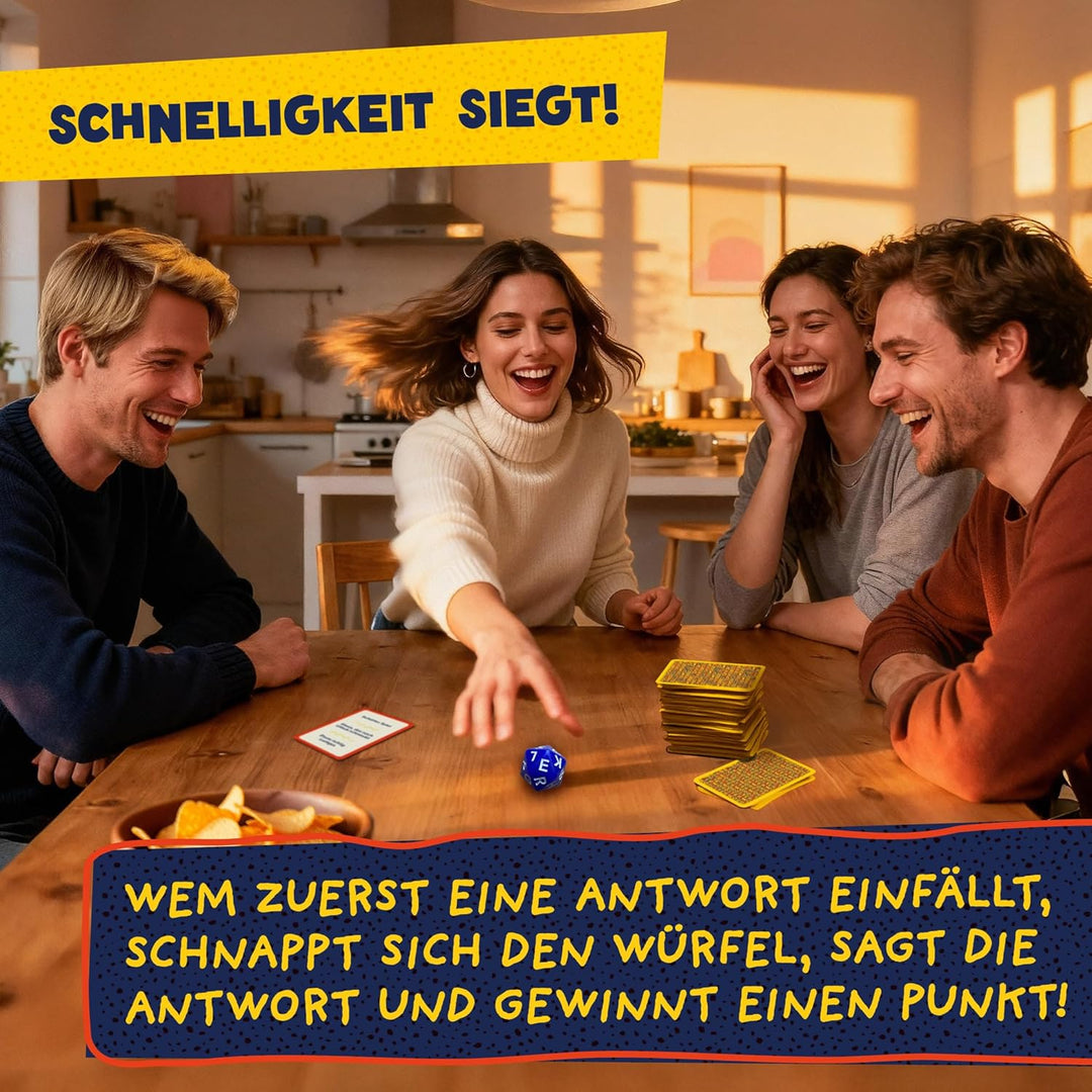 Das Buchstaben-Duell - Lustiges Spiel für Erwachsene und Jugendliche - Stadt Land Fluss Kartenspiel