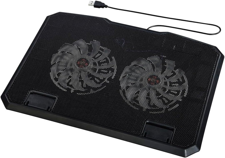 Hama Laptop Kühler für Laptops bis 15,6“ (extraleiser Notebook Kühler, 2 Lüfter, Kühlpad und Laptop