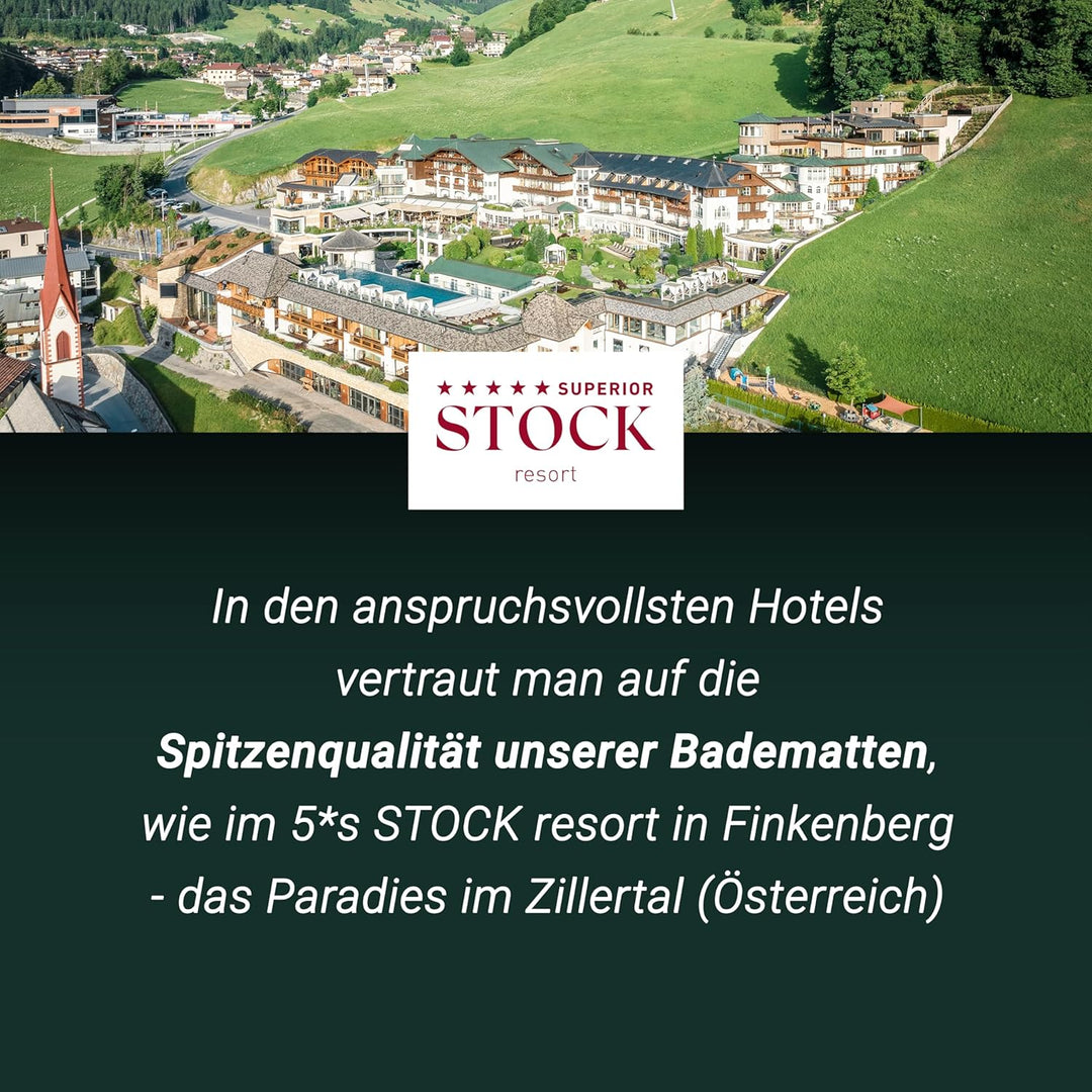 ZOLLNER 2er Set Badematten - weiche und saugstarke Duschvorleger - waschbar bis 95°C - Baumwolle - 5