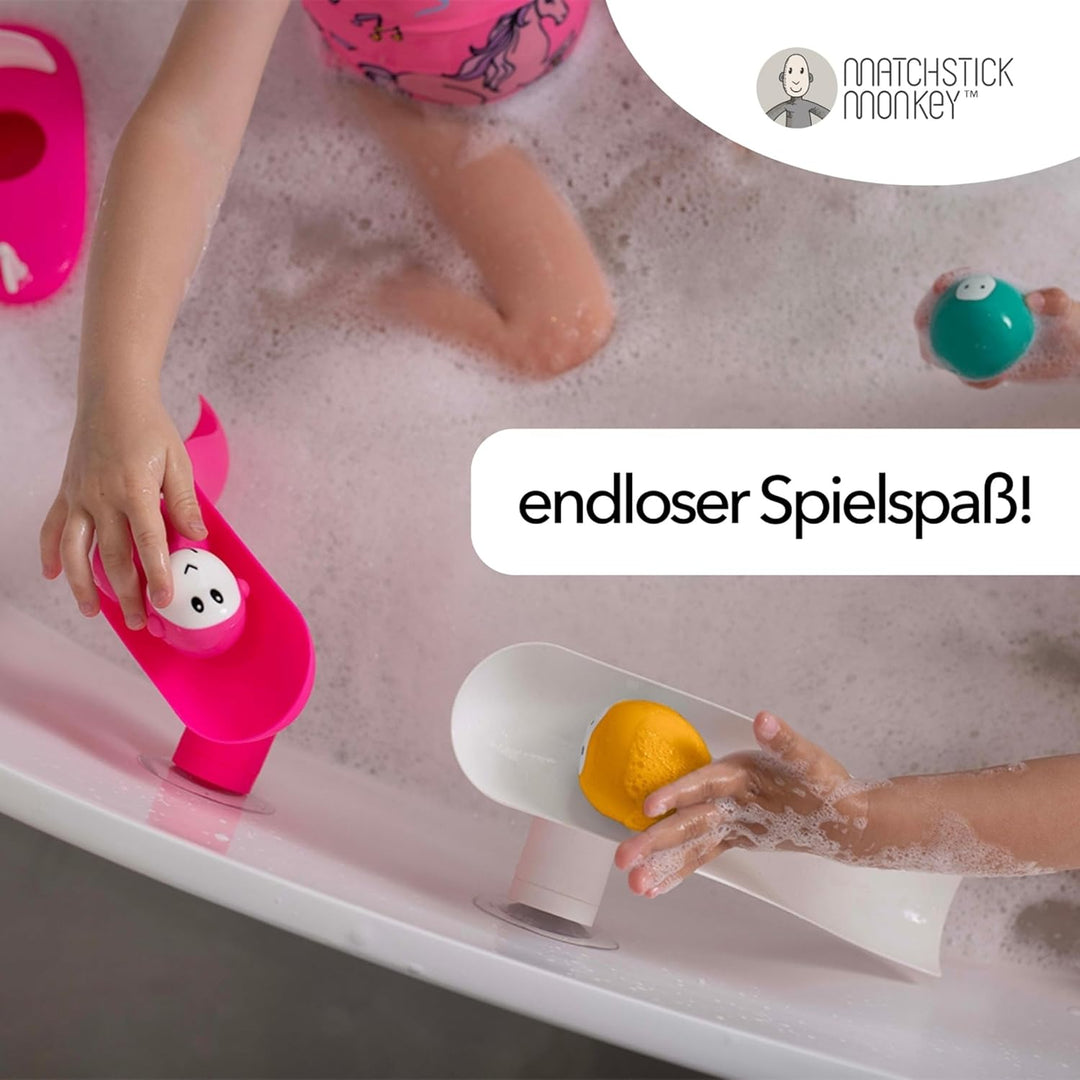 Matchstick Monkey Badewannen Rutsch-Set – Baby Badespielzeug, sensorisches Lernen, leicht zu greifen