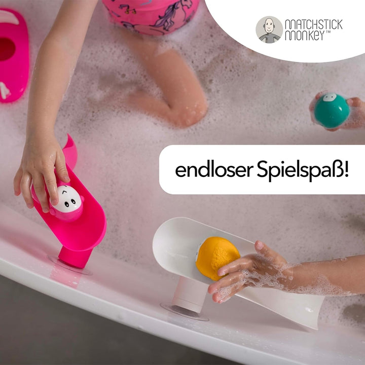 Matchstick Monkey Badewannen Rutsch-Set – Baby Badespielzeug, sensorisches Lernen, leicht zu greifen