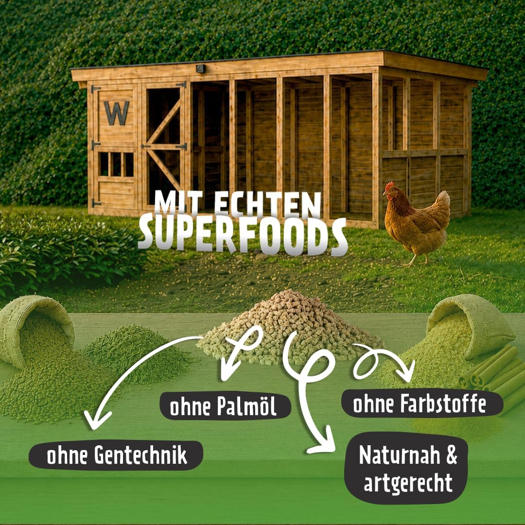 hühnergold Winterkorn 10kg Hühnerfutter Winter | Winter-Alleinfutter für Hühner – mit Kräutern & Bie