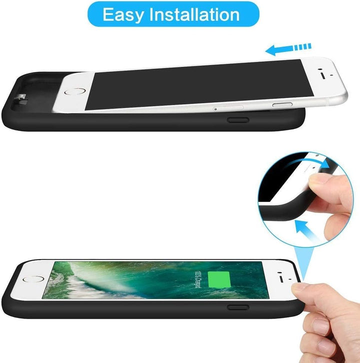iPosible Akkuhülle für iPhone 7/6S/8/6, 【2022 Neueste】 6000mAh Zusatzakku Ladehülle Handyhülle Akku