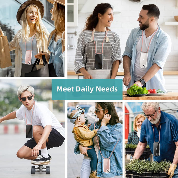 GOODVISH Handykette kompatibel mit Apple iPhone 13-6,1" Display | Necklace Hülle mit Band Handyhülle