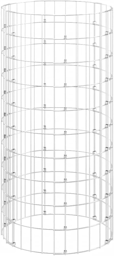 vidaXL Gartenkomposter Ø50x100 cm Verzinkter Stahl, Komposter, Abfallkomposter, Gartenkompostbehälte