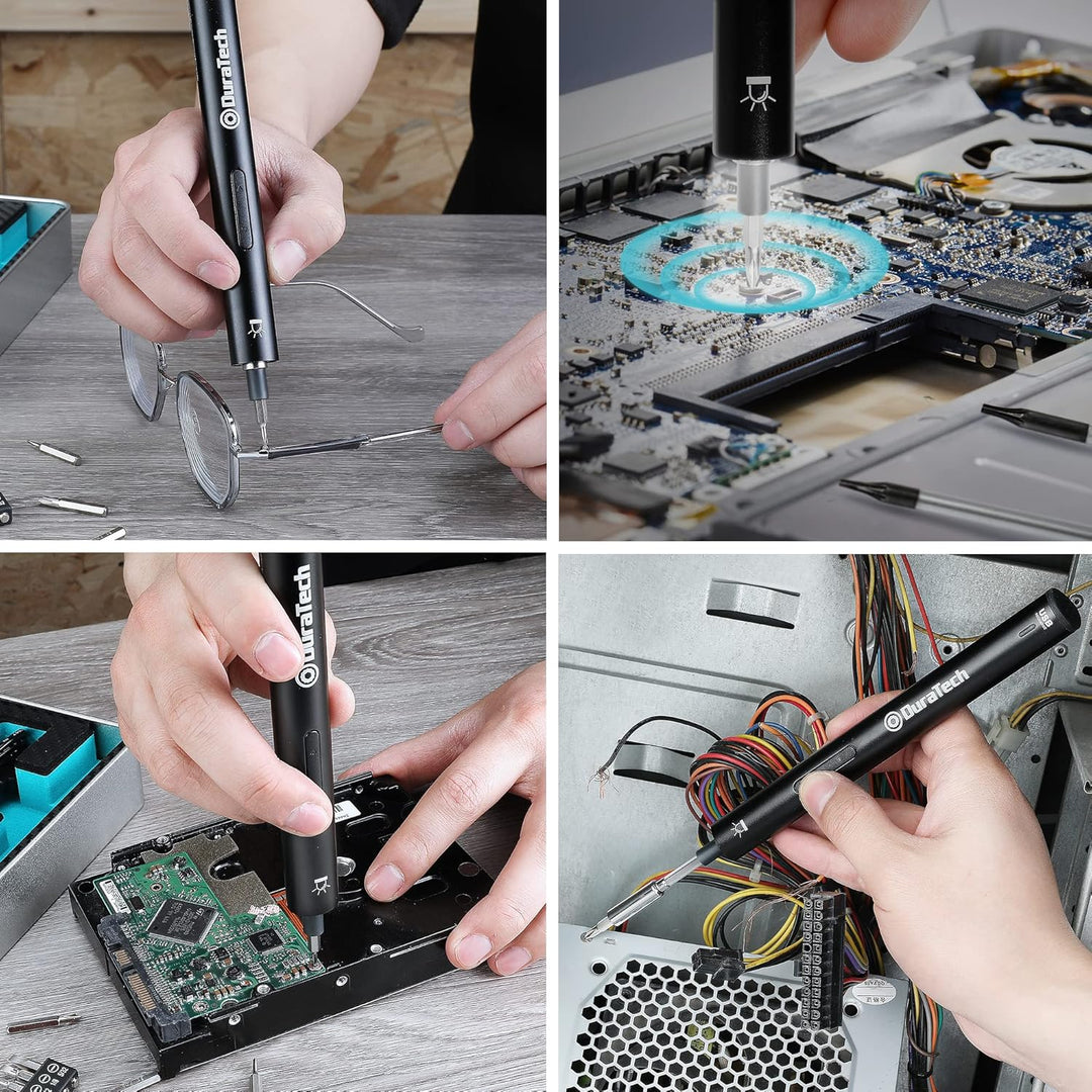 DURATECH Präzision Elektrischer Schraubendreher Set mit 50 Bits Mini Elektro Schraubendreher Kit 3,6