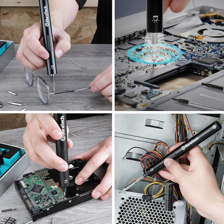 DURATECH Präzision Elektrischer Schraubendreher Set mit 50 Bits Mini Elektro Schraubendreher Kit 3,6