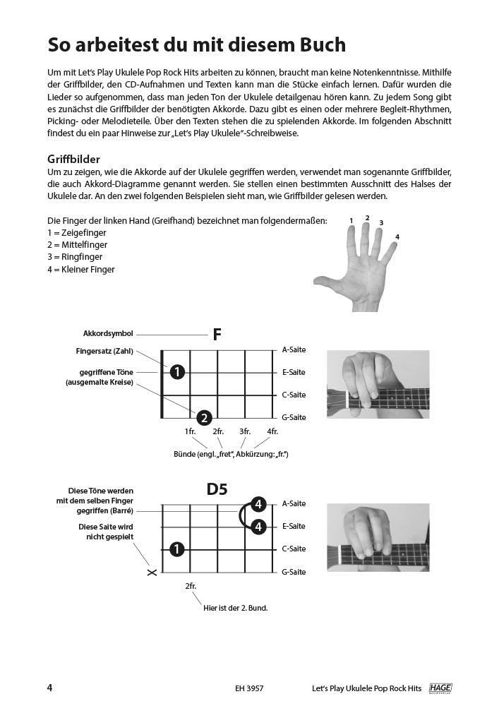 Let's Play Ukulele Pop Rock Hits (mit 2 CDs): Songbook für Sopran-Ukulele - 40 tolle Songs für Ukule