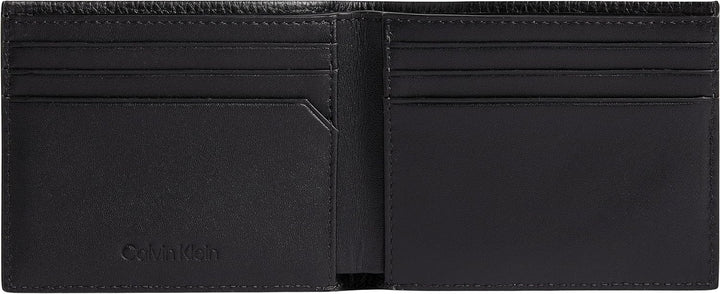 Calvin Klein Herren Portemonnaie Minimalism Bifold Leder, Schwarz (Ck Black), Onesize