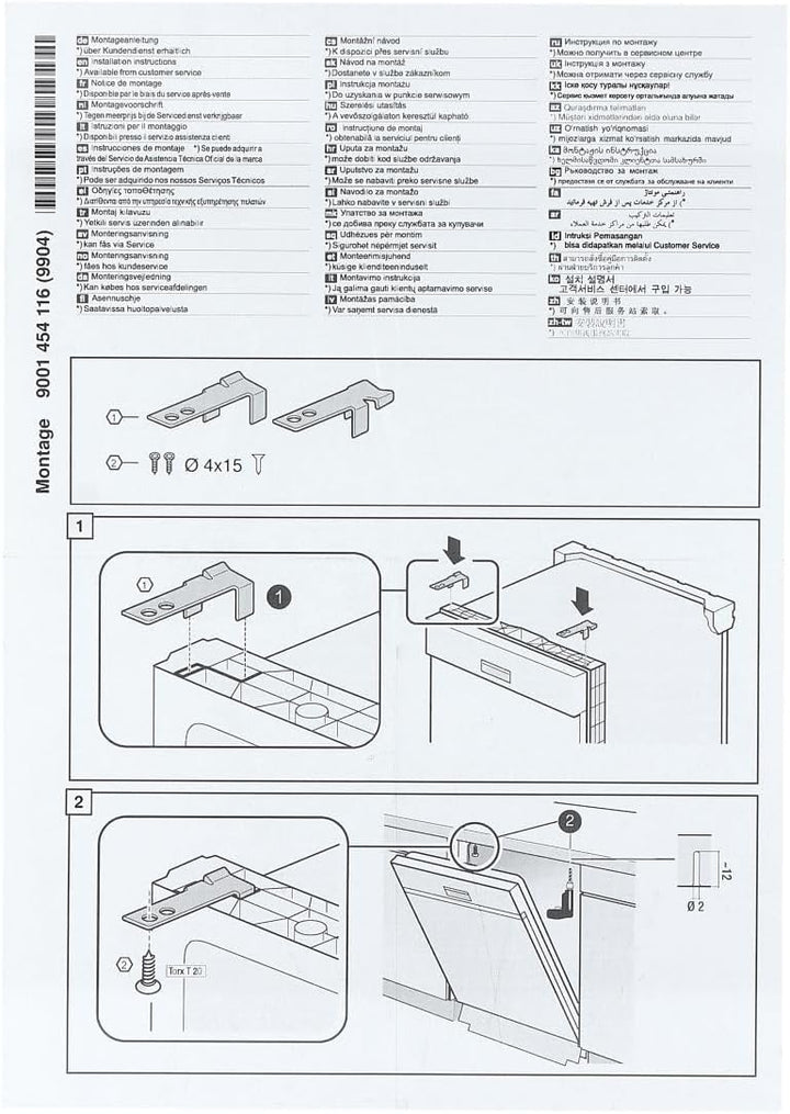easyPART Kompatibel/Ersatz für BOSCH 10011641 Befestigungssatz für Geschirrspüler