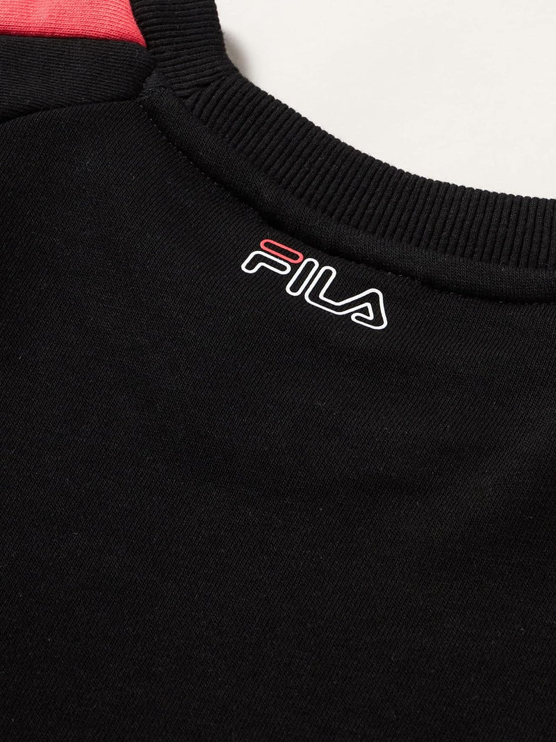 FILA Mädchen Sudan Cropped Sweatshirt 146-152 Black-cayenne, 146-152 Black-cayenne