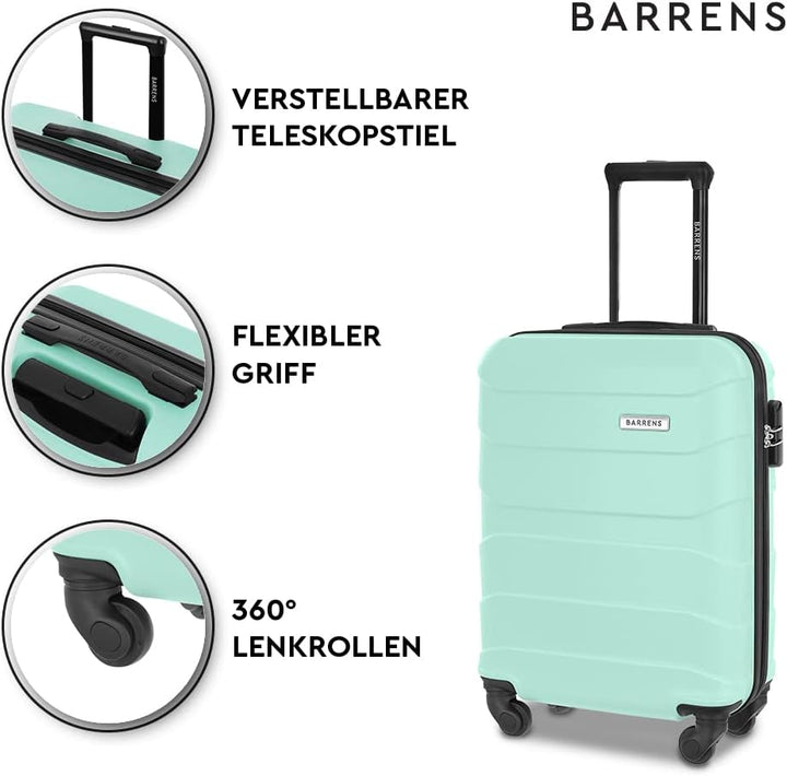 BARRENS Handgepäck Koffer 55x40x20 cm Reisekoffer Trolleys Hartschalenkoffer Cabin Size Suitcase Car