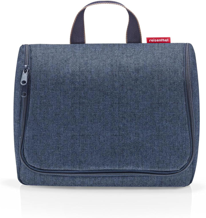Toiletbag XL Ferringbone Dunkelblau, Dunkelblau, ESTÁNDAR, Casual Herringbone Dark Blue, Herringbone