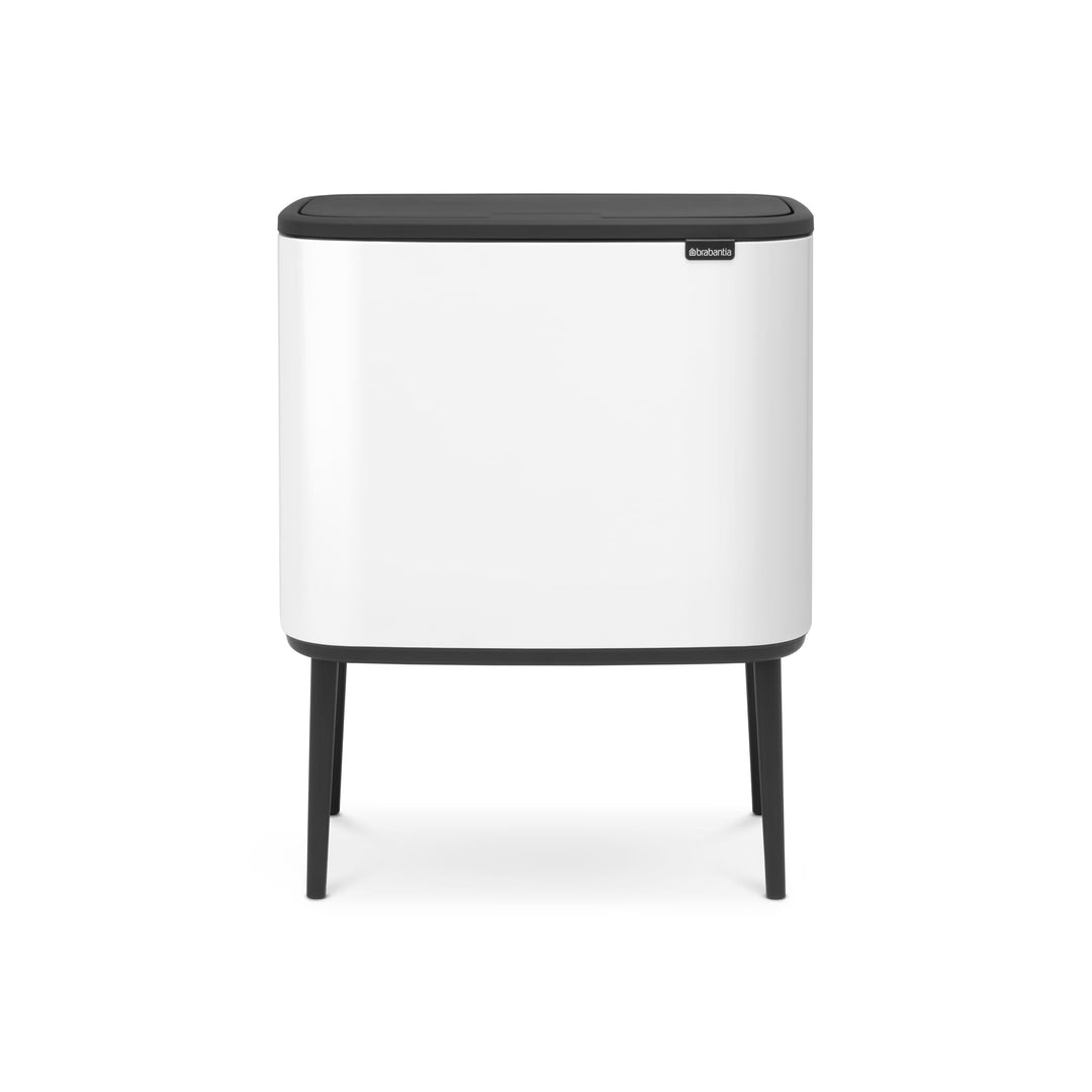 Brabantia Bo Touch Bin 36 L Abfalleimer, Metall, Weiss, 54 x 32 x 68 cm, 1 Einheiten 36 litres (9.5