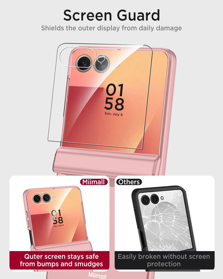 Miimall Kompatibel mit Samsung Galaxy Z Flip 7 Hülle mit Scharnierschutz Magnetischer [Externer Bild
