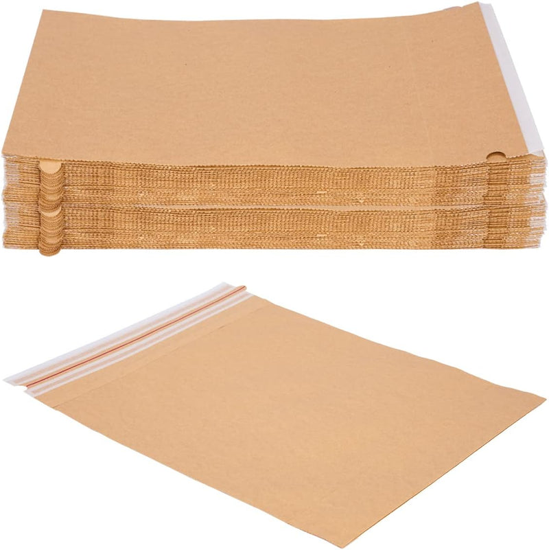 100 Versandbeutel aus Kraftpapier 120 g/m² wiederverschliessbar 38 x 44 cm | Grösse und Stückzahl wä