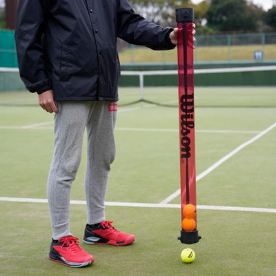 Wilson Ballsammelrohr, Ball Pick Up Tube, für bis zu 18 Tennisbälle, rot, WRZ323800