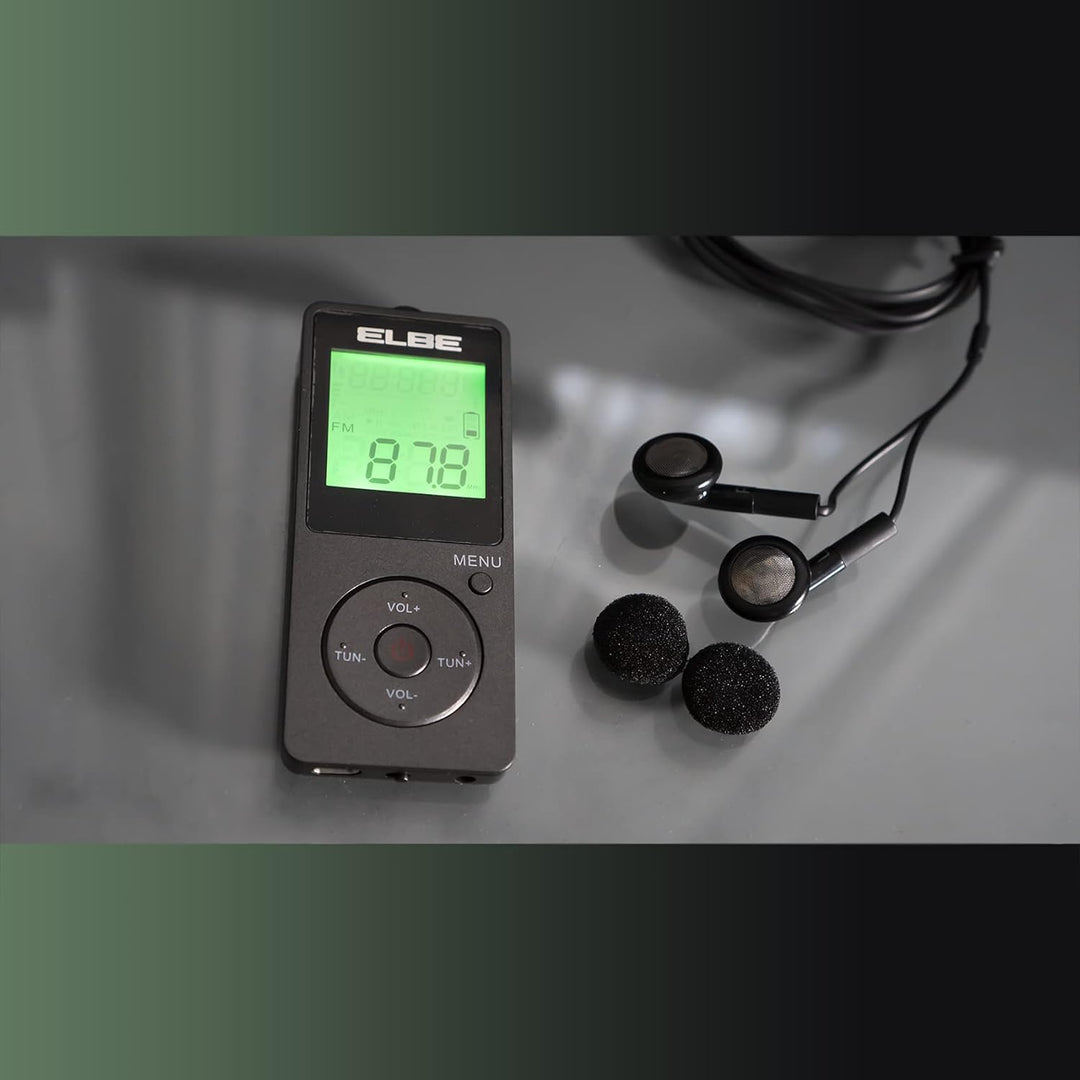 ELBE RF95 AM-FM Digitalradio, sportlich, Schwarz