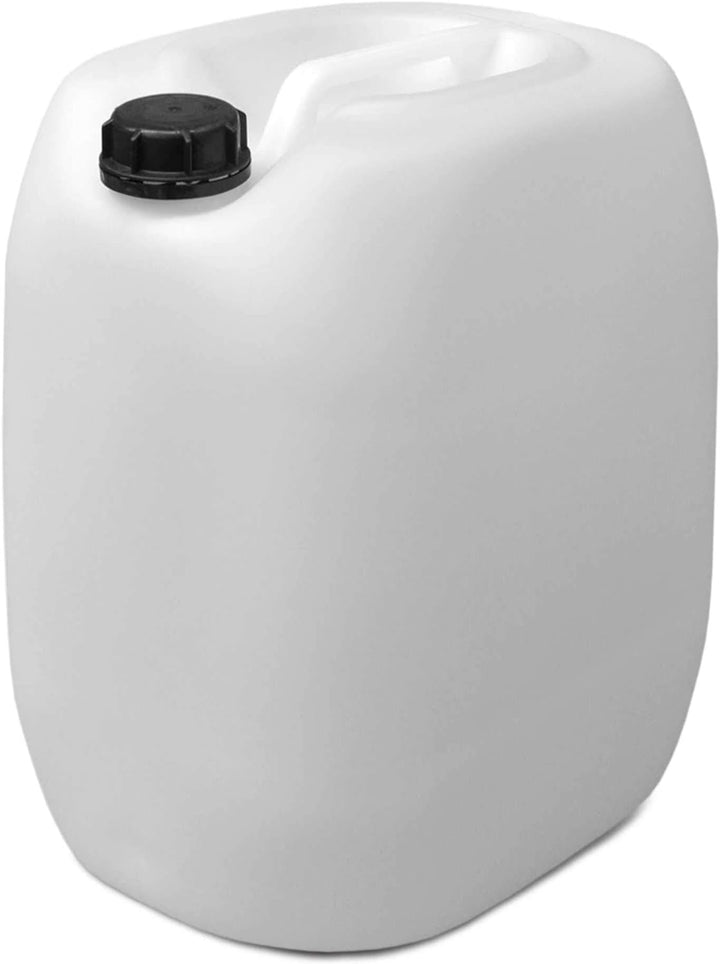 plasteo® 3er Stück Set: 30L Getränke- Wasserkanister Natur mit Hahn, Schraubdeckel und flexiblem Aus