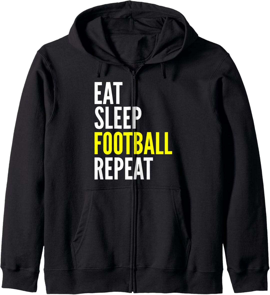 Football Player Funny - Eat Sleep Football Repeat Kapuzenjacke