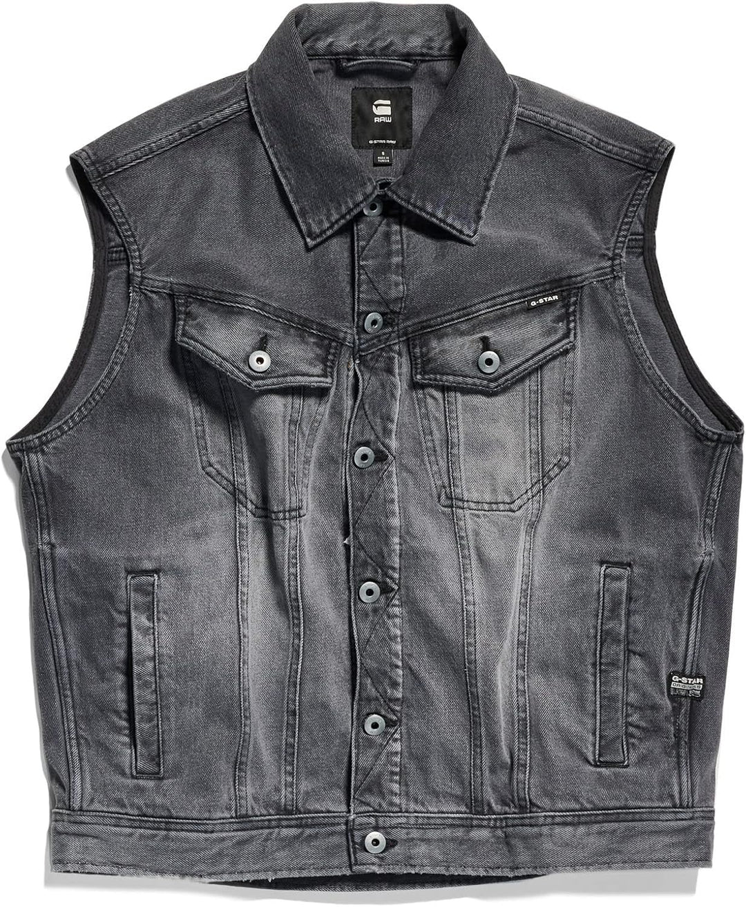 G-STAR Damen Oversized Denim Vest XXS Grau (Faded Blade D22581-D291-C778), XXS Grau (Faded Blade D22