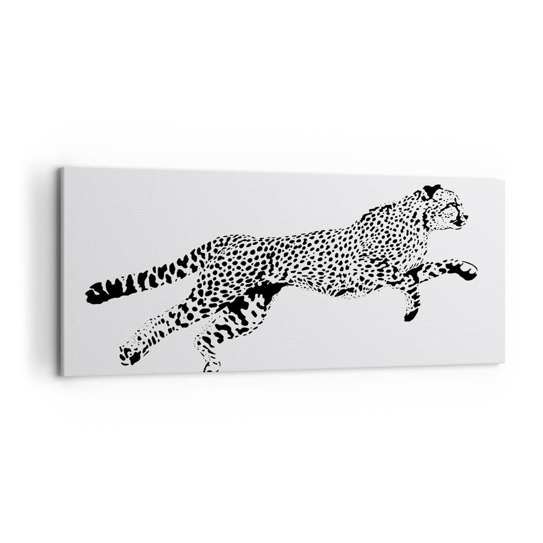 Wandbilder Dekoration Wohnzimmer Gepard Tier Dots Panorama Bilder auf Leinwand 120x50cm Leinwandbild